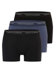 Finshley & Harding Spodnie w 3-paku Mężczyźni Bawełna czarny|niebieski, XXL. Czarne spodnie materiałowe męskie Finshley & Harding, bez wzorów, z bawełny. Za 109.95 zł.