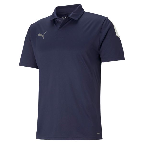 Koszulka sportowa męska Puma Teamliga Sideline. Niebieskie t-shirty sportowe męskie Puma, l, z materiału, bez ramiączek, na fitness i siłownię. Za 205.00 zł.