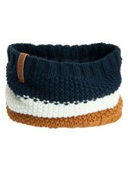 COOL CLUB Szal-koło w kolorze granatowo-biało-jasnobrązowym rozmiar: onesize. Białe szaliki dziecięce COOL CLUB, z materiału, bez ramiączek. Za 26.99 zł.