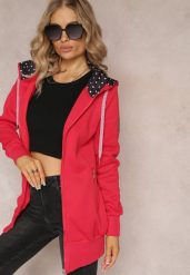 Czerwona Bluza z Kapturem i Polarem Halimins. Czerwone bluzy z kapturem damskie Renee, s, z polaru. Za 59.99 zł.