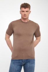 T-shirt męski dzianinowy LIU JO. T-shirty męskie Liu Jo, l, bez wzorów, z dzianiny, bez kołnierzyka. W wyprzedaży za 311.20 zł.