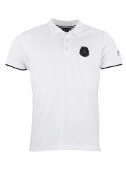 Peak Mountain Koszulka polo w kolorze białym rozmiar: XL. Białe koszulki polo męskie Peak Mountain, xl, bez wzorów, z bawełny, bez ramiączek. Za 83.03 zł.