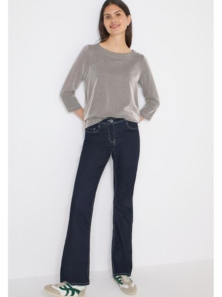 Cecil Koszulka w kolorze brązowo-białym rozmiar: L. Brązowe bluzki damskie Cecil, l, bez wzorów, bez kołnierzyka, bez ramiączek. Za 101.94 zł.