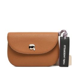 Torebka KARL LAGERFELD. Brązowe listonoszki damskie Karl Lagerfeld, bez wzorów, bez dodatków. Za 619.99 zł.