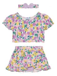 Mayoral Komplet t-shirt i spódniczka 1934 Kolorowy Regular Fit. Koszulki dziewczęce Mayoral, bez wzorów, z bawełny, bez ramiączek. Za 109.99 zł.