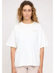 MAZINE Koszulka "Tonya" w kolorze białym rozmiar: S. Białe bluzki damskie MAZINE, s, bez wzorów, z bawełny, bez kołnierzyka. Za 74.81 zł.