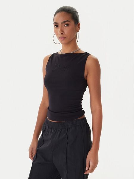 Juicy Couture Top Mia JCWCT225315 Czarny Slim Fit. Czarne topy damskie Juicy Couture, xxs, bez wzorów, bez ramiączek. Za 179.99 zł.