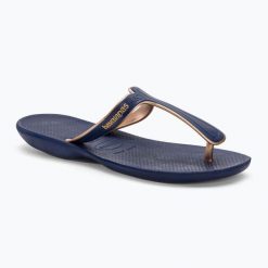 Japonki Havaianas Casuale. Niebieskie klapki damskie Havaianas, bez wzorów, bez obcasa. Za 109.99 zł.