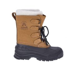 Botki zimowe Alborg Kamik. Brązowe buty zimowe męskie Kamik, na zimę, z gumy, bez zapięcia. Za 557.50 zł.