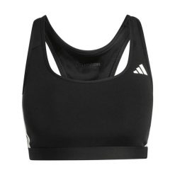 Biustonosz dla kobiet adidas Optime Essentials. Białe biustonosze sportowe damskie Adidas, bez wzorów, z materiału. Za 180.25 zł.