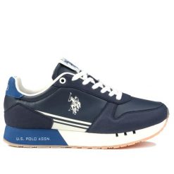 Buty męskie sneakersy sportowe U.S. Polo Assn. Brązowe buty sportowe na co dzień męskie U.S. Polo Assn., z denimu, bez zapięcia, trekkingowe. Za 198.00 zł.