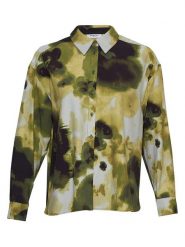MOSS COPENHAGEN Koszula "Daniella Diena" ze wzorem rozmiar: M/L. Zielone koszule damskie MOSS COPENHAGEN, l, bez wzorów, z wiskozy, bez kołnierzyka, bez ramiączek. Za 127.35 zł.