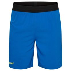 Spodenki treningowe Hummel Blaze Pro. Niebieskie szorty damskie HUMMEL, bez wzorów, sportowe. Za 174.50 zł.