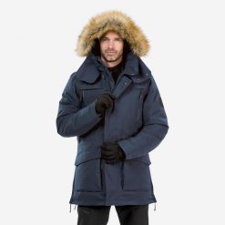 Parka turystyczna męska zimowa Quechua NH900 -20°C wodoodporna. Niebieskie parki męskie QUECHUA, na zimę, m, bez wzorów, z syntetyku. Za 499.99 zł.