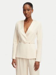 Rinascimento Marynarka CFC0128107003 Beżowy jasny Slim Fit. Brązowe marynarki i żakiety damskie RINASCIMENTO, xs, bez wzorów, z syntetyku. Za 759.99 zł.