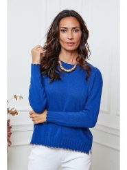 So Cachemire Sweter "Kedis" w kolorze niebieskim rozmiar: L. Niebieskie swetry klasyczne damskie So Cachemire, l, z kaszmiru, bez kołnierzyka. Za 196.70 zł.