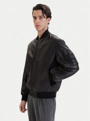 HUGO Kurtka skórzana Lude 50553111 Czarny Regular Fit. Czarne kurtki męskie Hugo, m, bez wzorów, ze skóry, bez kaptura. Za 2,519.00 zł.