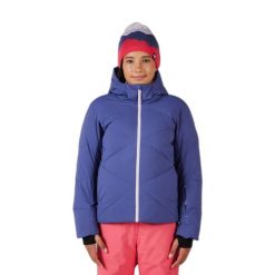 Dziewczęca kurtka narciarska Rossignol Staci. Niebieskie kurtki narciarskie i snowboardowe damskie Rossignol, l, bez wzorów, z materiału, bez kaptura, narciarskie. Za 649.99 zł.