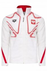 Kurtka Arena Polish Warm Up Jacket. Białe kurtki treningowe męskie Arena, l, bez wzorów, z materiału, na fitness i siłownię. Za 189.99 zł.