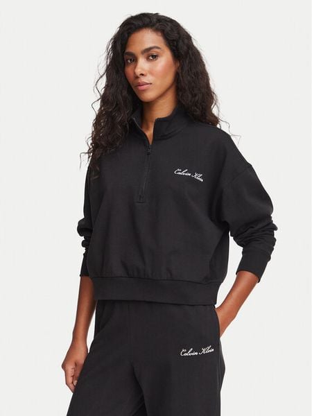 Calvin Klein Underwear Bluza LV00QS7685 Czarny Regular Fit. Czarne bluzy bez kaptura damskie Calvin Klein Underwear, xl, z bawełny. Za 289.99 zł.