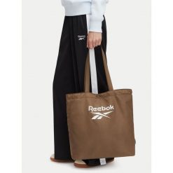 Torebka Reebok. Brązowe torebki klasyczne damskie Reebok, bez wzorów, bez dodatków. Za 69.99 zł.