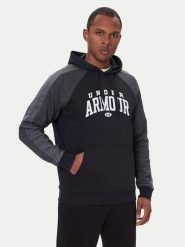 Under Armour Bluza Ua Rival Fleece Colorblock 6003958 Czarny Loose Fit. Czarne bluzy bez kaptura męskie Under Armour, m, z bawełny. Za 249.99 zł.