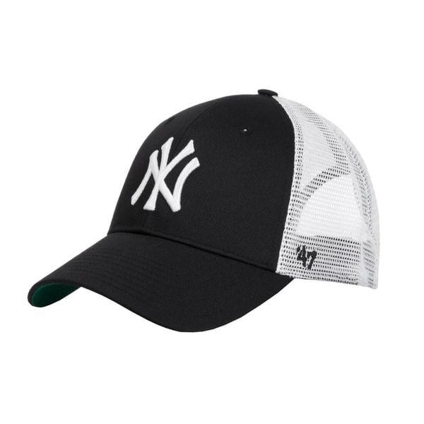 Czapka z daszkiem dla dorosłych 47 Brand MLB New York Yankees Branson Cap. Czarne czapki męskie 47 Brand, bez wzorów, z bawełny. Za 89.99 zł.