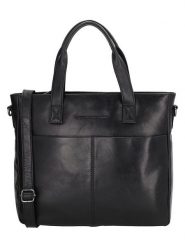 HIDE & STITCHES Skórzana torebka "Porto" w kolorze czarnym - 33,5 x 28 x 9 cm rozmiar: onesize. Czarne torebki klasyczne damskie HIDE & STITCHES, bez wzorów, z materiału, bez dodatków. Za 282.99 zł.