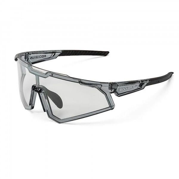 Okulary rowerowe / sportowe fotochrom ROCKBROS UV400 (14110006004). Brązowe okulary przeciwsłoneczne męskie ROCKBROS, z gumy. Za 117.00 zł.