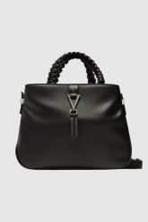 VALENTINO Czarna torebka Miranda Princess Bag. Czarne torebki klasyczne damskie Valentino by Mario Valentino, bez wzorów, bez dodatków. W wyprzedaży za 499.99 zł.