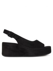 HÖGL Sandały Loulou 9-102512 Czarny. Czarne sandały damskie HÖGL, bez wzorów, ze skóry, bez obcasa, na koturnie. Za 489.99 zł.