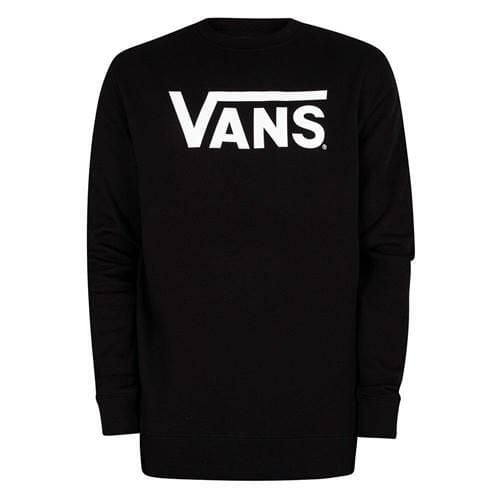 Bluza sportowa męska Vans Classic Crew Lifestyle. Czarne bluzy bez kaptura męskie Vans, bez wzorów, z bawełny, eleganckie, bez kołnierzyka, bez ramiączek. Za 296.70 zł.