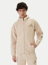Adidas Bluza Z.N.E. KE4680 Beżowy Regular Fit. Brązowe bluzy bez kaptura męskie Adidas, l, z bawełny. Za 459.99 zł.