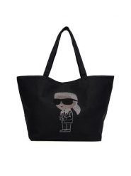 KARL LAGERFELD Torebka A3W50016 Czarny. Czarne torebki klasyczne damskie Karl Lagerfeld, bez wzorów, z materiału, bez dodatków. Za 309.99 zł.