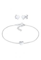 Elli Elli Zestaw biżuterii Damskie kolczyki sztyfty z zawieszką serce Basic w srebrze próby 925 Sterling Silver Zestawy 1 ct. Szare kolczyki damskie Elli, srebrne, na sztyftcie. Za 249.89 zł.