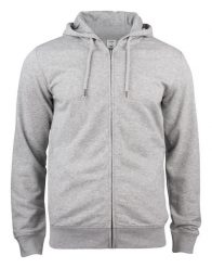 Clique Premium OC Hoody Full Zip - bluza z kapturem z bawełny organicznej. Szare bluzy z kapturem męskie CLIQUE, m, z bawełny. Za 290.35 zł.