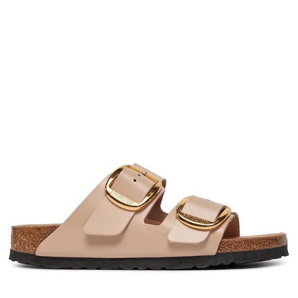 Klapki Birkenstock. Czerwone klapki damskie Birkenstock, bez wzorów, bez obcasa. Za 489.99 zł.