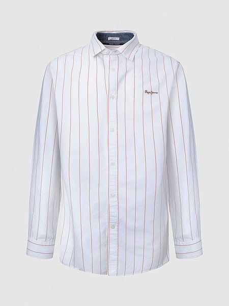 Pepe Jeans Koszula - Regular fit - w kolorze białym rozmiar: XL. Białe koszule męskie Pepe Jeans, xl, bez wzorów, z bawełny, bez kołnierzyka, bez ramiączek. Za 166.88 zł.