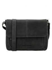 HIDE & STITCHES Skórzana torebka "Idaho" w kolorze czarnym - 21 x 27 x 7 cm rozmiar: onesize. Czarne torebki klasyczne damskie HIDE & STITCHES, bez wzorów, z materiału, bez dodatków. Za 217.99 zł.