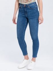 Cross Jeans Dżinsy - Skinny fit - w kolorze niebieskim rozmiar: W29/L30. Niebieskie jeansy damskie Cross Jeans, z podwyższonym stanem. Za 96.60 zł.