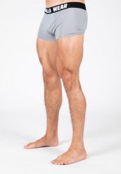 BoxerSzorty 3-Pack - Szary/Granatowy/Czerwony. Niebieskie bokserki męskie GORILLA WEAR, bez wzorów, z bawełny. Za 178.00 zł.