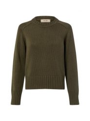 MOS MOSH Sweter z dzianiny Kobiety Bawełna zielony, L. Zielone swetry klasyczne damskie Mos Mosh, l, z bawełny, bez kołnierzyka. Za 229.95 zł.