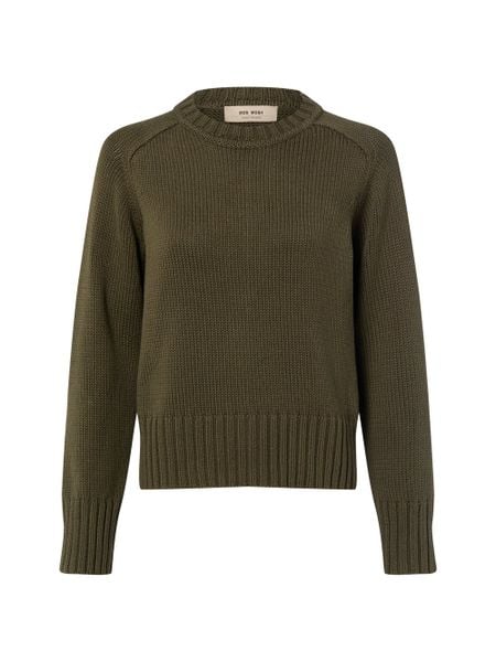 MOS MOSH Sweter z dzianiny Kobiety Bawełna zielony, L. Zielone swetry klasyczne damskie Mos Mosh, l, z bawełny, bez kołnierzyka. Za 229.95 zł.