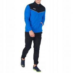 Dres męski sportowy komplet bluza spodnie PUMA individualRISE. Czarne bluzy bez kaptura męskie Puma, bez wzorów, z dresówki, sportowe, bez kołnierzyka, bez ramiączek. Za 175.00 zł.