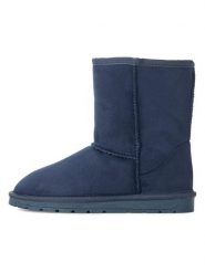 ISLAND BOOT Kozaki zimowe w kolorze granatowym rozmiar: 38. Niebieskie kozaki damskie Island Boot, z materiału, z okrągłym noskiem, bez obcasa. Za 152.99 zł.