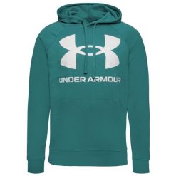 Bluza sportowa męska Under Armour Rival Fleece. Białe bluzy sportowe męskie Under Armour, bez wzorów, z bawełny, klasyczne, bez kołnierzyka, bez ramiączek. Za 258.20 zł.