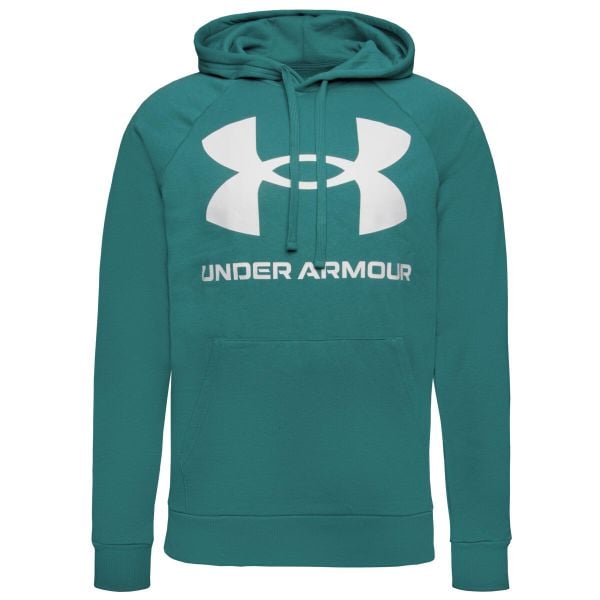 Bluza sportowa męska Under Armour Rival Fleece. Białe bluzy sportowe męskie Under Armour, bez wzorów, z bawełny, klasyczne, bez kołnierzyka, bez ramiączek. Za 258.20 zł.