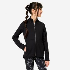 Bluza dziecięca Decathlon rozpinana. Czarne bluzy z kapturem męskie Decathlon, m, z elastanu. Za 59.99 zł.