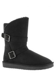 Blackfield Botki zimowe "Camphor" w kolorze czarnym rozmiar: 38. Czarne botki damskie Blackfield, na zimę, z materiału, z okrągłym noskiem, bez obcasa, bez zapięcia. Za 191.42 zł.