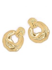 MOODE Kolczyki-wkrętki "Ninon" rozmiar: onesize. Żółte kolczyki damskie MOODE, ze stali. Za 52.99 zł.